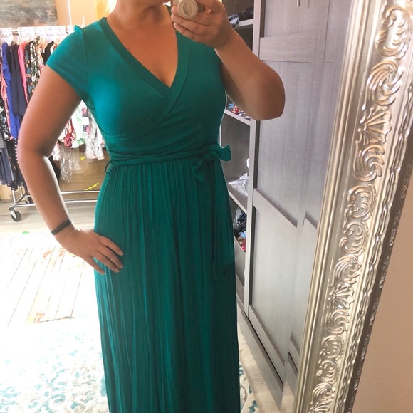 Last 1! Medium Teal Maxi Dress - Picture 3 of 6